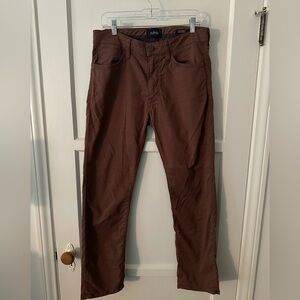 34 Heritage 'Courage' Brown Straight-Leg Twill Pants